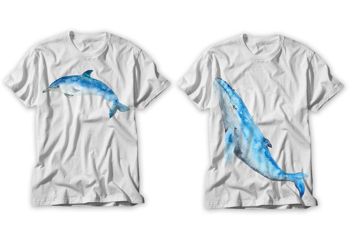 Whale watercolor big set, an Animal Illustration by IvanFet (Photo 5 of 14)
