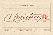 Hogestory - Stylish Signature, a Script Font by Graha Type (Thumbnail 1 of 12)