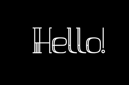 Halfstripe font
