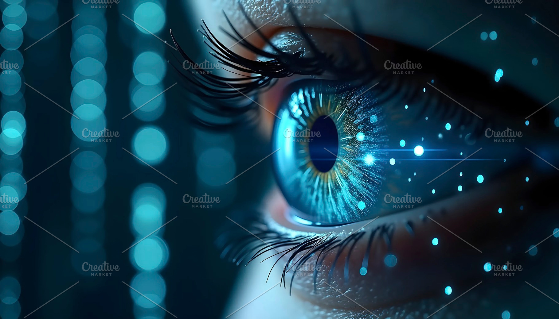 Abstract AI Eye With Digital Matrix, a Photo by LOGOCREATIVE