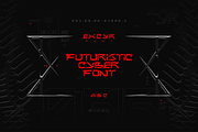 EXCYR | Futuristic Cyber Font, a Sans Serif Font by Nol 3 Studio (Thumbnail 2 of 9)