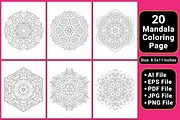 Mandala Coloring Book Pages, a Pattern Graphic by mirajeee (Thumbnail 1 of 4)