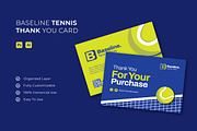 Baseline Tennis - Thank You Card, a Card Template by Esensifiksi.studio (Thumbnail 1 of 3)