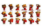 Whimsical Christmas Teddy Bear PNG, a Seasonal Illustration by Nicolle's Colorful Art (Thumbnail 4 of 4)