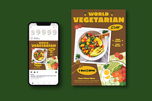 World Vegan Day Flyer, a Flyer Template by iDoodle Studio