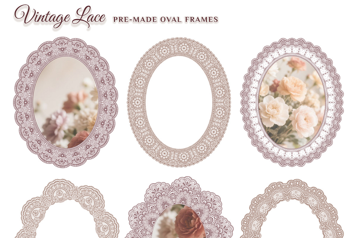 Vintage Lace. Vector collection, a Pattern Graphic by Molly art (Photo 7 of 12)