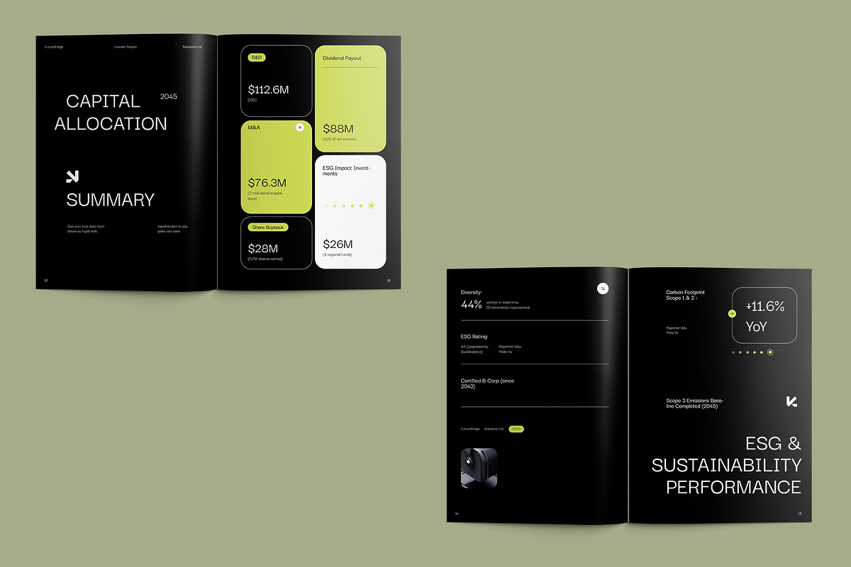 Minimalist Investor Report Template preview 6