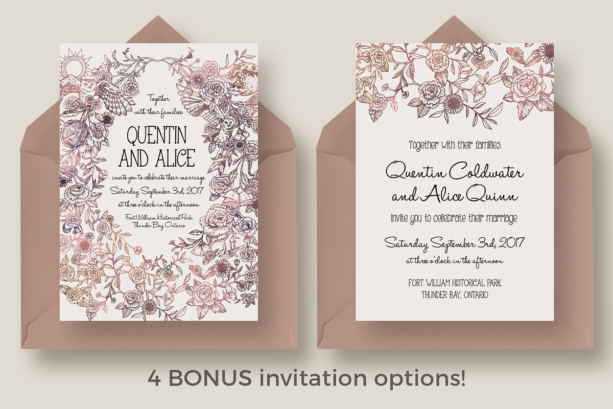 Magical Collage Wedding Suite, an Invitation Template by Knotted Design (Photo 3 of 6)