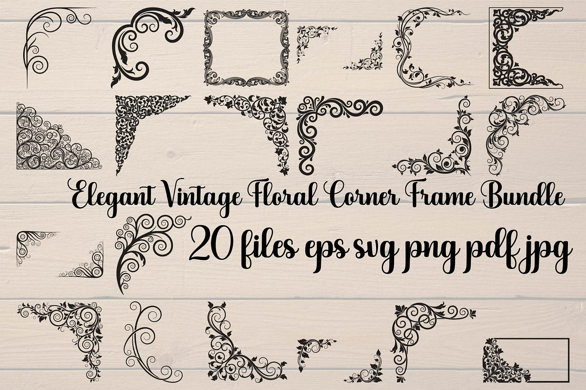 Elegant Vintage Floral Corner Frame, a Decorative Illustration by Designer_Momina (Photo 1 of 21)