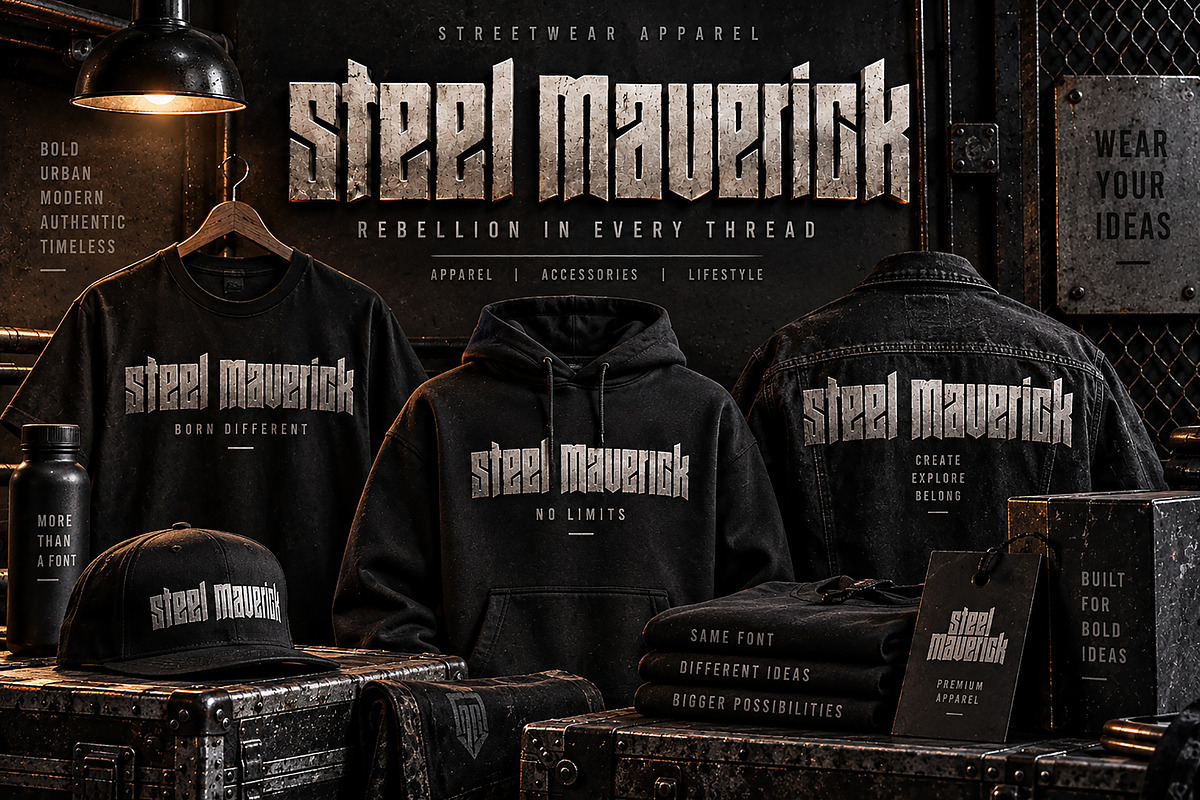 Steel Maverick, a Slab Serif Font by Wow Magic (Photo 5 of 5)