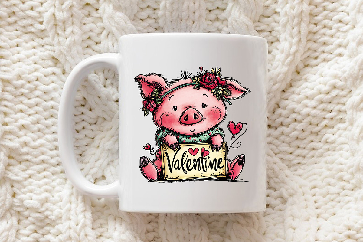 Hand Drawn Valentine Animals Clipart, an Illustration by OK Design (Photo 3 of 6)