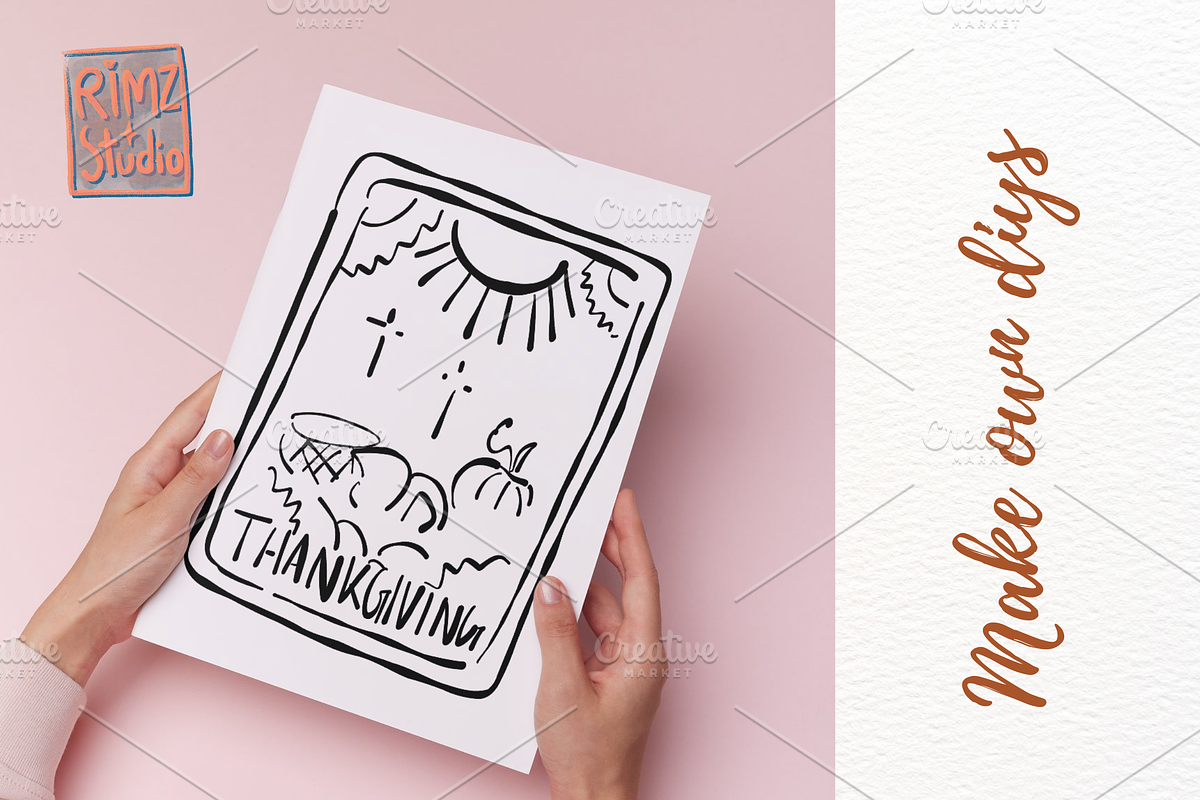 Hand-Drawn Thanksgiving Doodle SVG, a Food Illustration by RimzStudio (Photo 4 of 6)