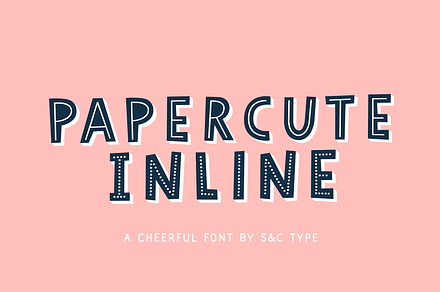 Papercute Inline Font Collection