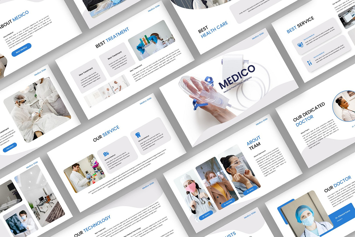 Medico – Medical Google Slide, a Presentation Template by kreatifreya (Photo 1 of 5)
