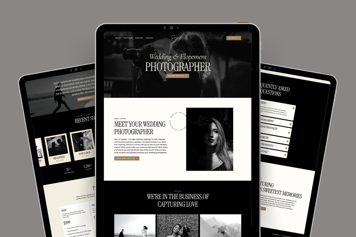 Wedding & Elopement Photography, a Landing Page Template by hridoywebdev (Photo 1 of 4)