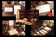 Books & Flowers Set, a Decorative Illustration by Sapphire X Designs (Thumbnail 2 of 3)