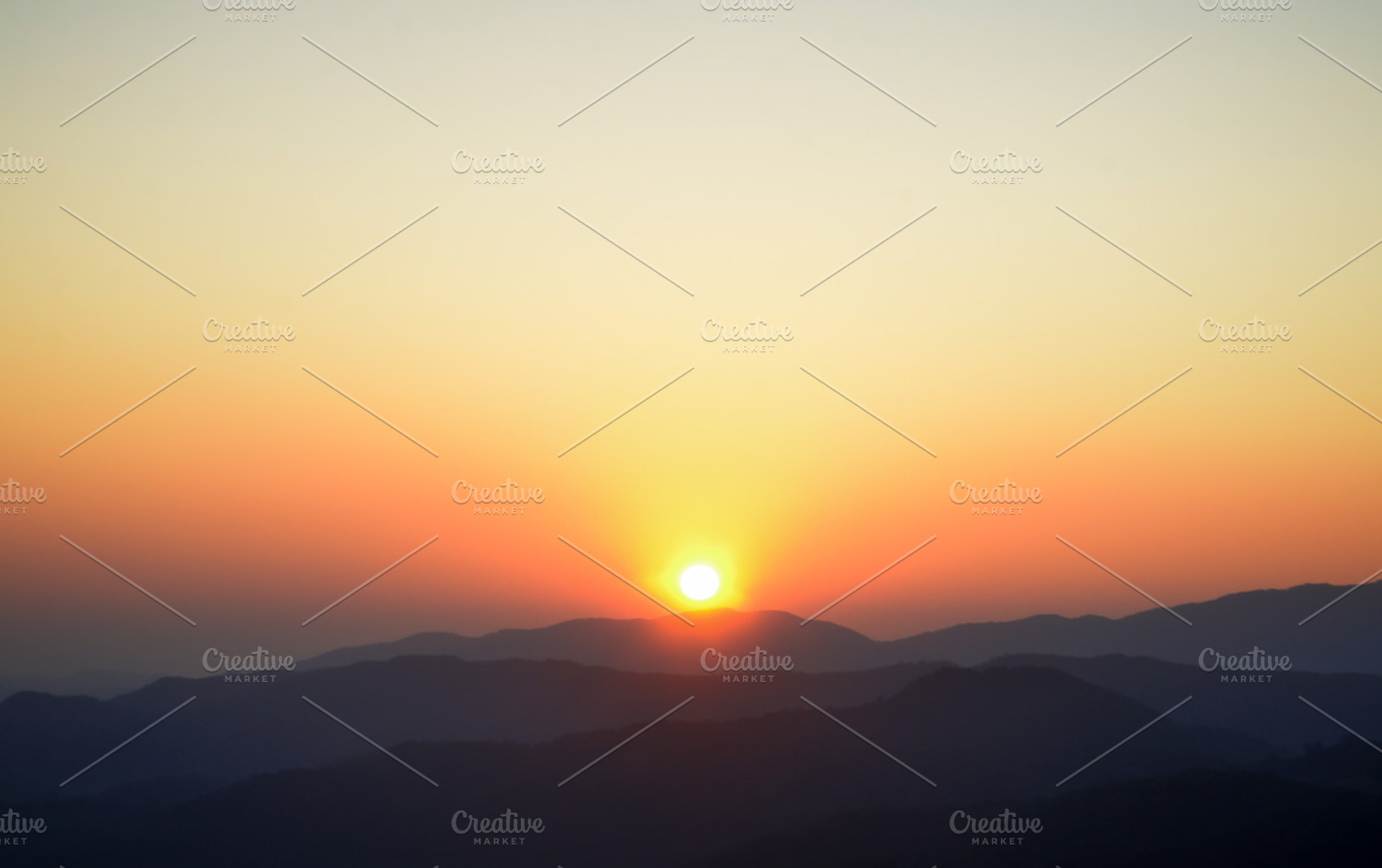 Sunrise on mountain stock photo containing autumn and background, a Nature Photo by Artmeesri