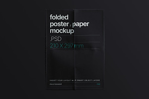 Folded Poster Mockup