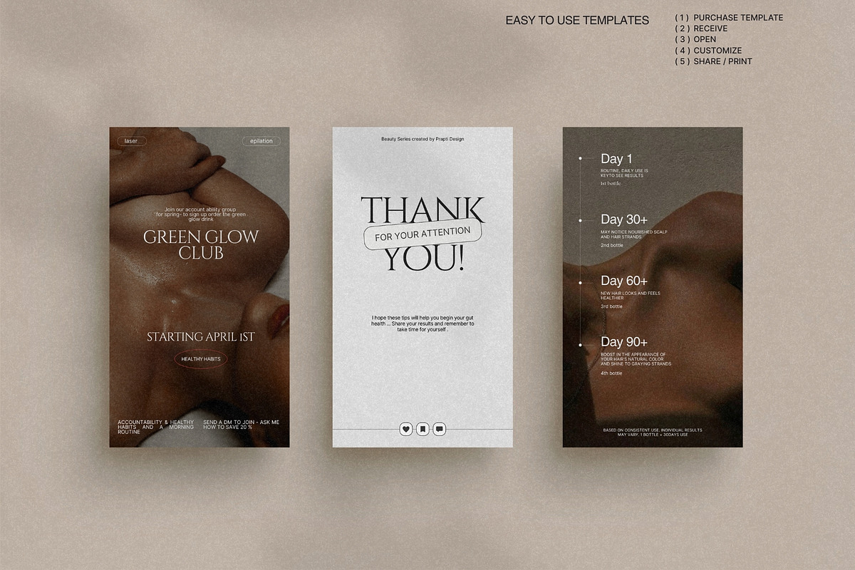 Skincare Story Templates for Canva preview 4