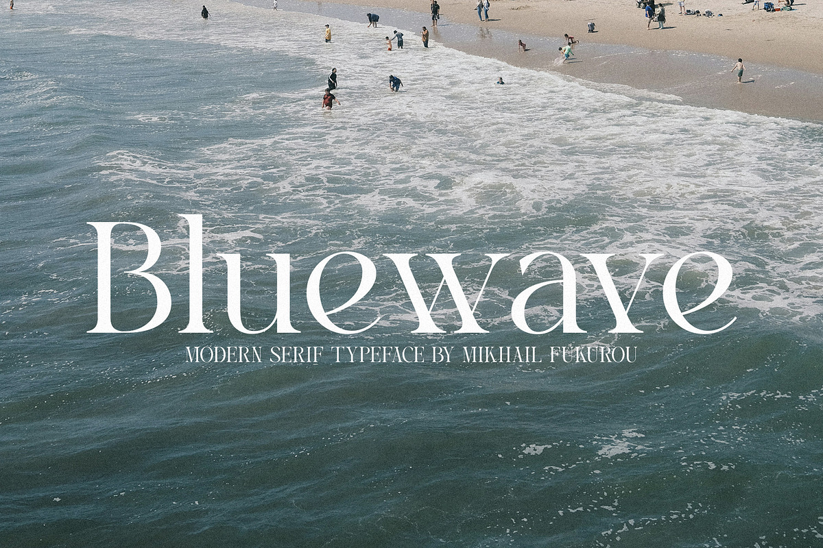 Bluewave - Modern Serif, a Serif Font by Mikhail Fukurou (Photo 1 of 11)