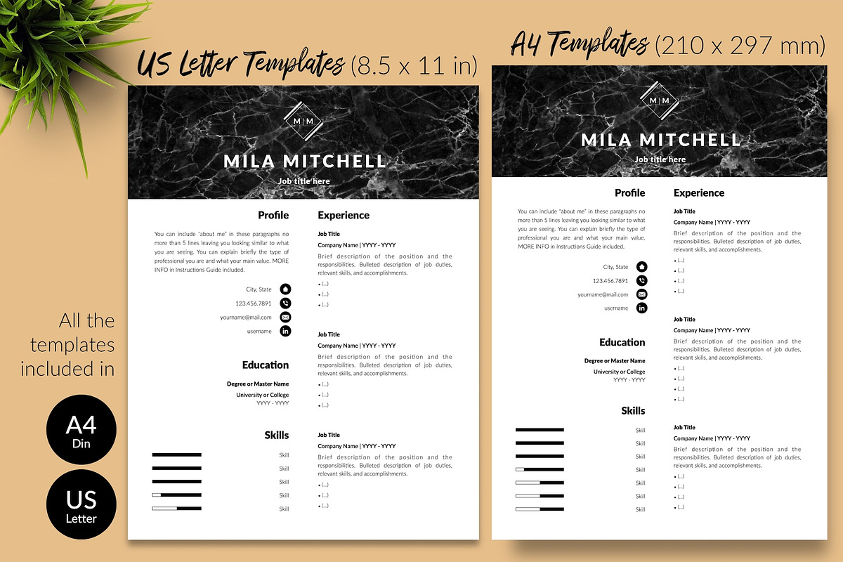 Modern Resume Design / CV - Mila, a Resume Template by Templates Design Co. (Photo 8 of 17)