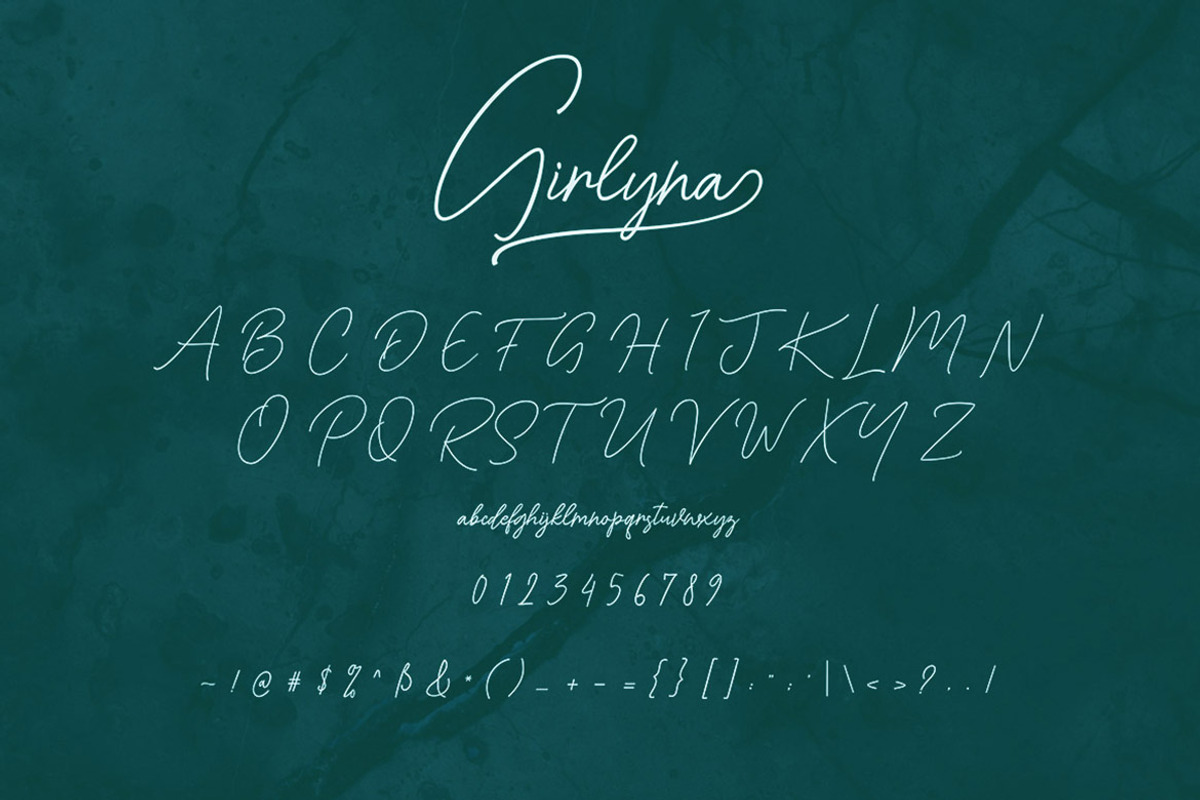 Girlyna Script Font preview 5