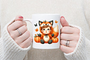 Autumn Spooky Cute Baby Clipart, a Graphic by designcity5 (Thumbnail 4 of 5)