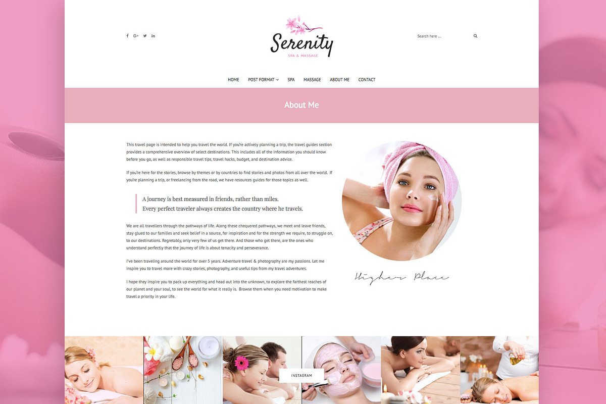 Serenity - Wellness WordPress Theme, a WordPress Template by EasyBlog Themes (Photo 5 of 5)