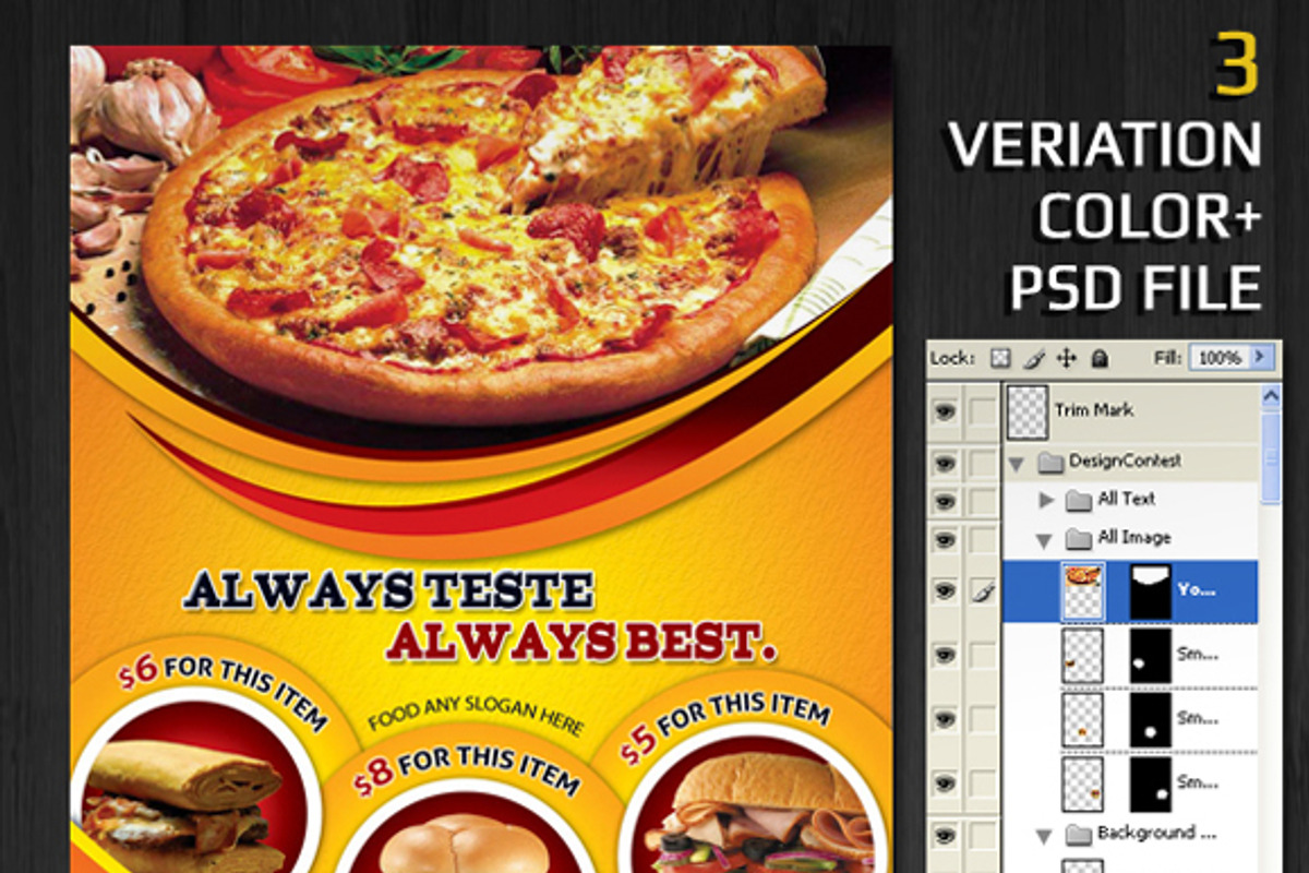 Best & Good Fast Food Flyers/Adds, a Flyer Template by ContestDesign (Photo 2 of 2)
