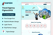 Excursion - Travel Website UI Kit, an UI Kit Template by Uptechies (Thumbnail 1 of 4)