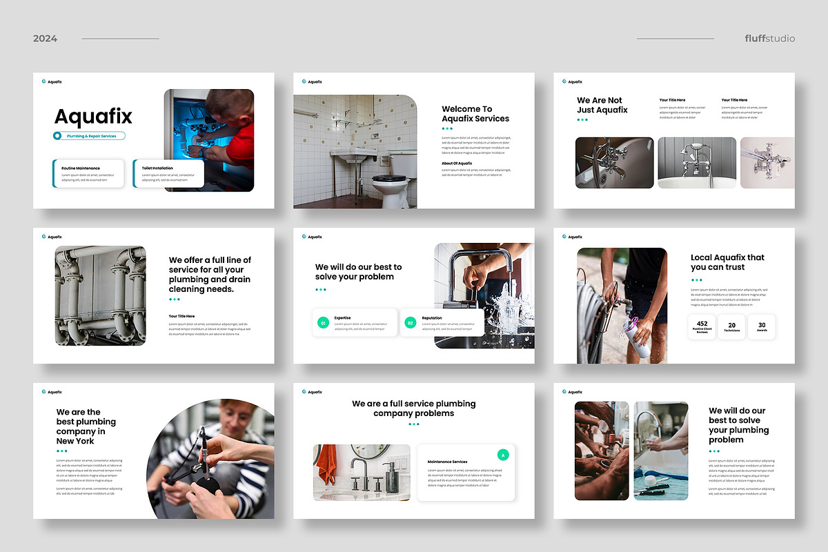Plumbing Services Keynote Template, a Presentation Template by fluffstudio (Photo 2 of 5)