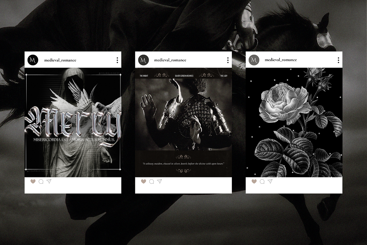 Medieval Romance Social Media Bundle, a Social Media Template by The Flossy Finch (Photo 7 of 23)