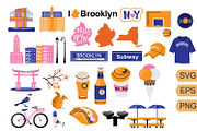 New York clipart SVG Brooklyn Set, an Object Graphic by TanchaArt (Thumbnail 1 of 7)