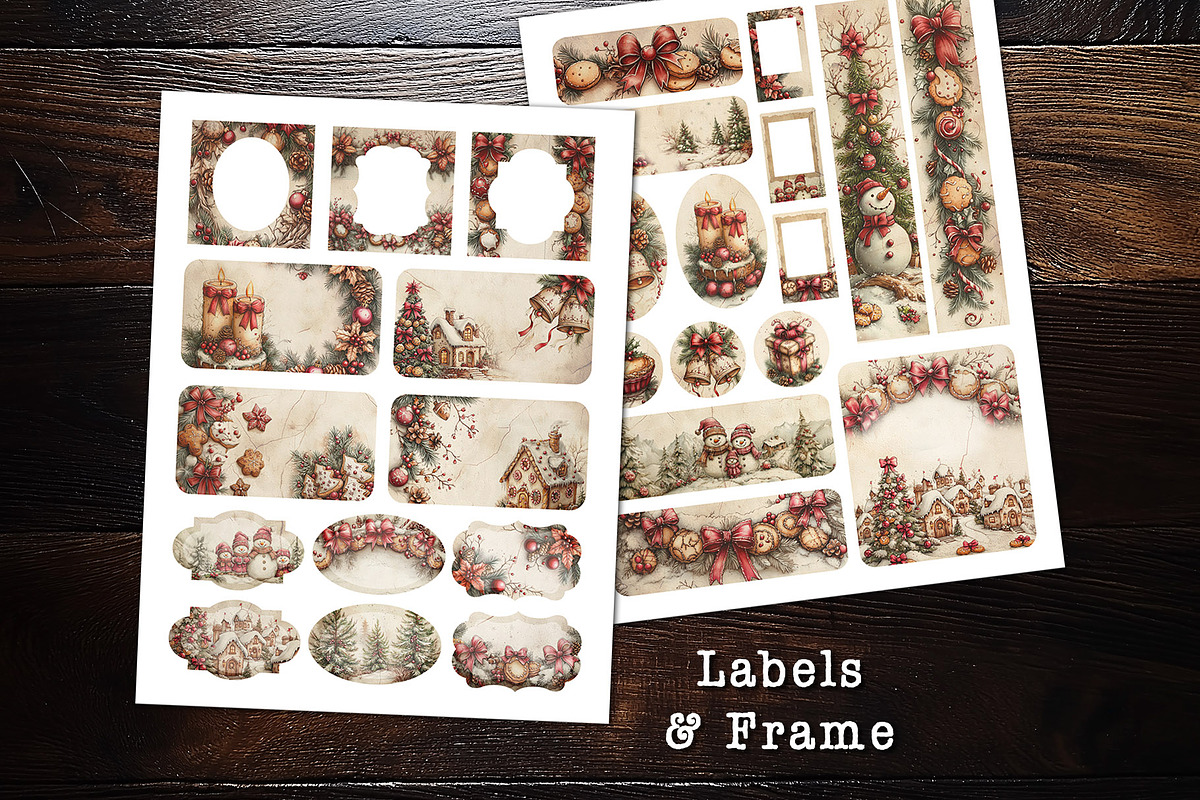 Vintage Christmas Bakery Journal Kit, a Seasonal Illustration by V Design Creator (Photo 8 of 13)
