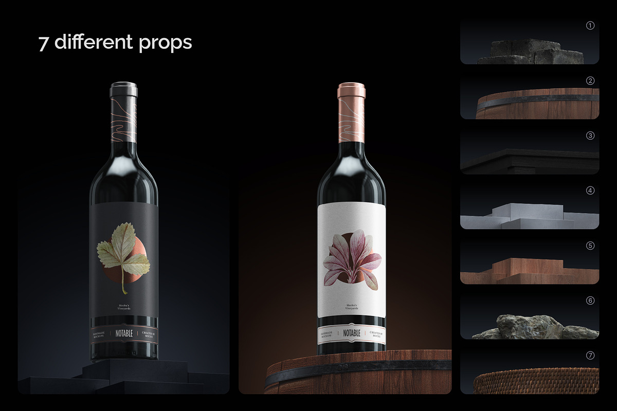 The wine creator - Bordeaux bottle, a Product Mockup by Mocku (Photo 2 of 14)