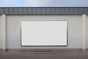Blank billboard in a wall, a Business Photo by aagafapaperiapunta