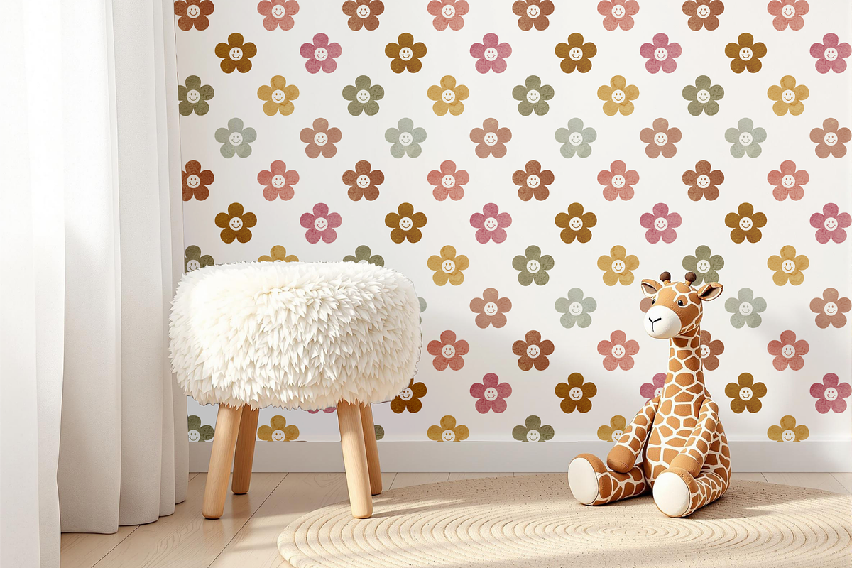 Smiley Autumn Blossoms Pattern, a Pattern Graphic by OwlAndFern (Photo 12 of 14)