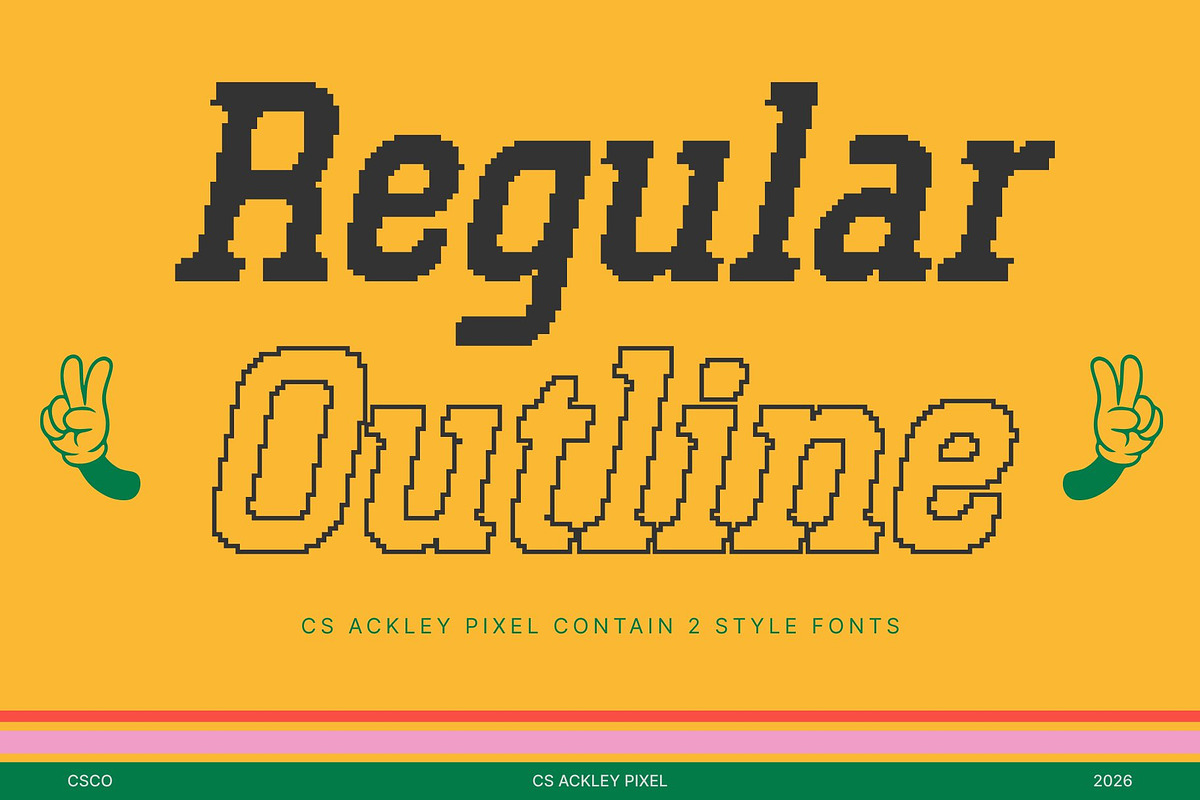 CS Ackley Pixel, a Slab Serif Font by Craft Supply Co. (Photo 3 of 8)