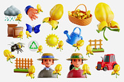 Sunn Hemp 3D Icon Set, an Environmental 3D Model by Eklip Studio (Thumbnail 2 of 2)