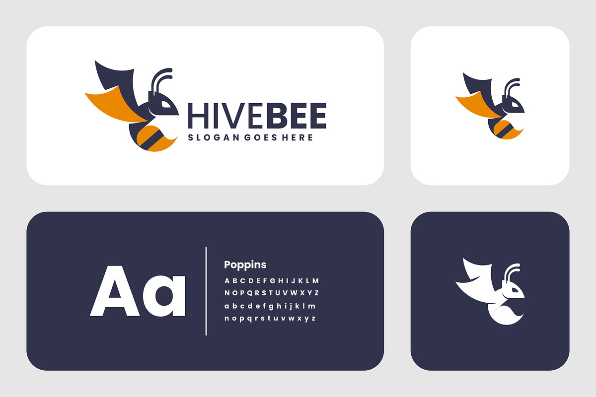 Monochrome Modern Bee Logo Design, a Branding & Logo Template by Artnivora.Std (Photo 3 of 4)