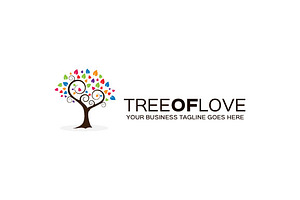 Tree-of-love Logo Template