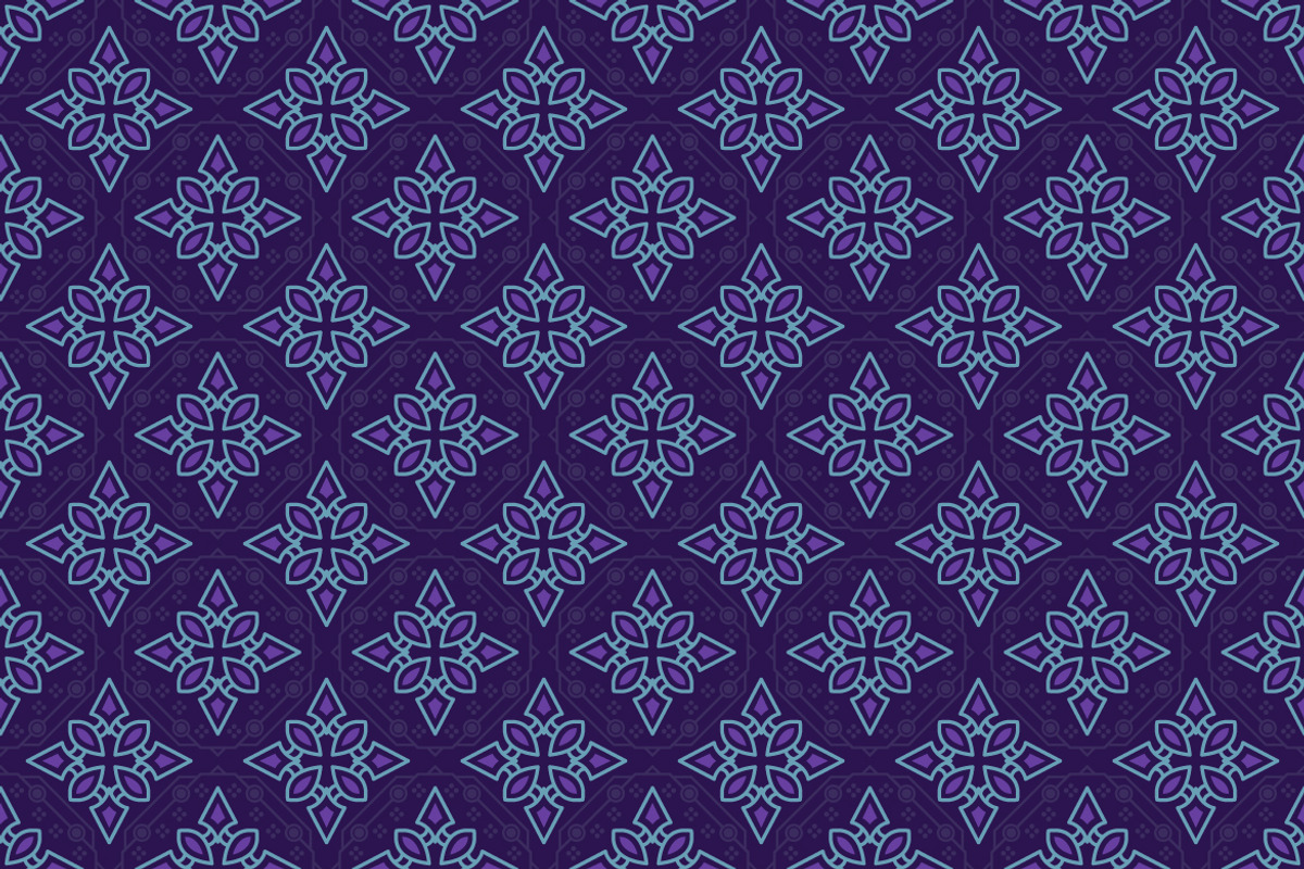 Purple Decorative Seamless Pattern, a Pattern Graphic by Mightyfire