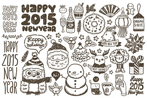 Happy New Year & Christmas sketches