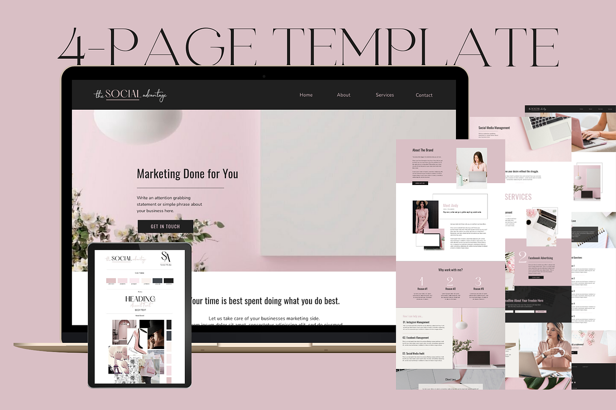 AMELIE- Elegant Chic Showit Template, a Websites & App Template by Styled Web Shop (Photo 3 of 5)