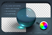 One Glass Sphere, a Decorative Illustration by stallfish's art store (Thumbnail 2 of 2)