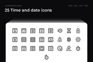 25 Time And Date Icons