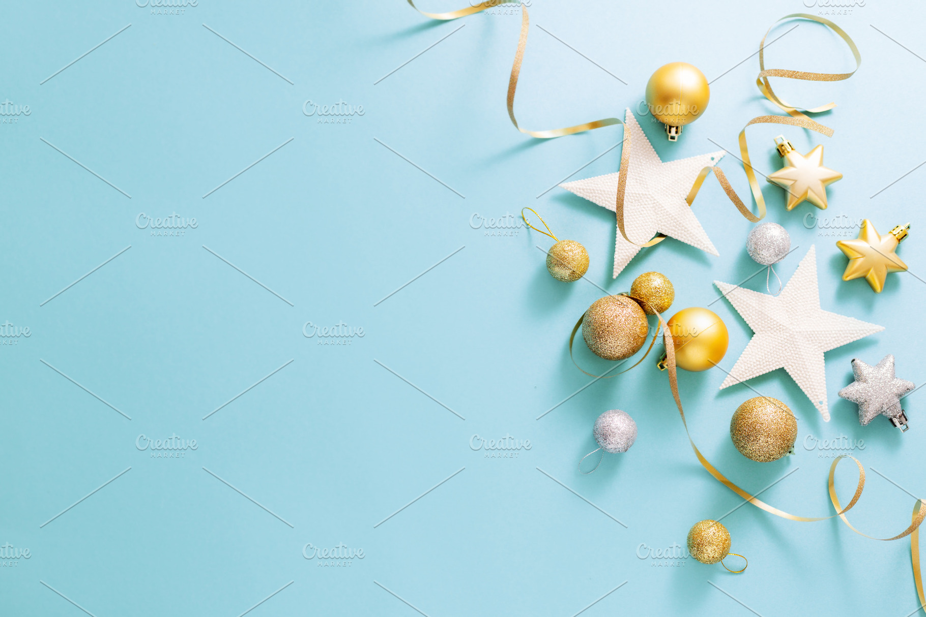 Minimalist Christmas Flat Lay Backgr, a Holiday Photo by Valeria Art