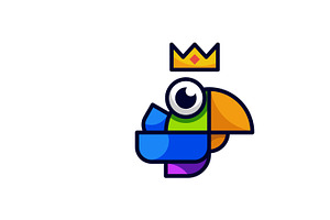 Crown Toucan Bird logo abstract