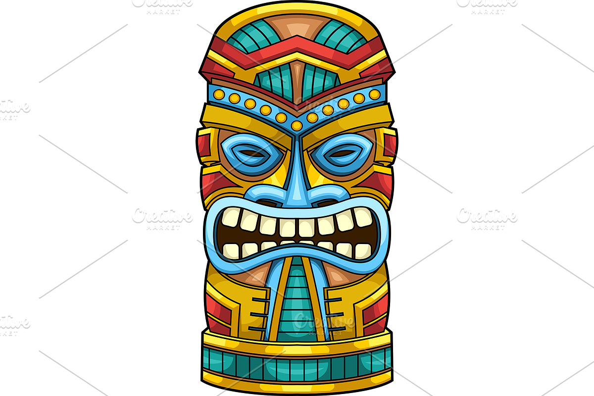 Regal Tiki Mask, an Illustration by HitToon