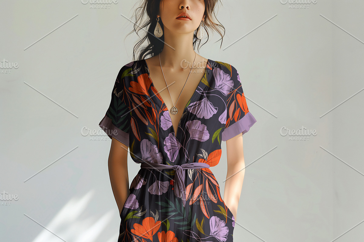 Maxi Dress Mockup, an Apparel Mockup by Nora Gad (Photo 3 of 14)